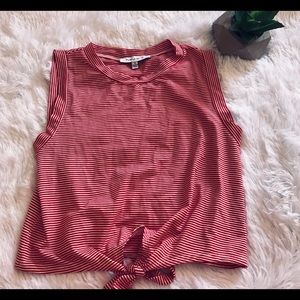 Purple snow striped red top 💕